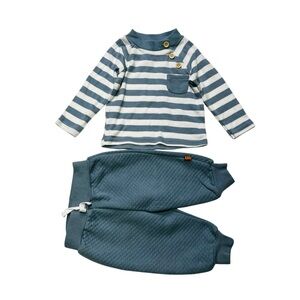 French Connection Blue Striped Kids Matching Set sweatshirt and jogger